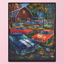 Full Cross Stitch Villa Car 11CT DIY Printed Needlework Embroidery Home Decor