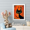 Full Round Drill Diamond Painting Halloween Kitten Kits Picture DIY Wall Artwork