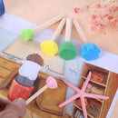 5pcs/set DIY Wooden Sponge Graffiti Painting Brushes for Kids Drawing Toys Newly