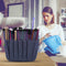 Knitting Bag Yarn Wool Crochet Storage Sewing Needle DIY Organizer (Blue)