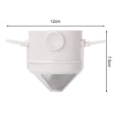Stainless Steel Folding Coffee Filter with Brush Coffee Dripper (White)