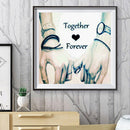 Full Round 5D DIY Diamond Painting Lovers Hold Hands Embroidery Cross Stitch Kit