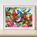 DIY Bird Flower Oil Paint by Numbers Kit Drawing on Canvas Pictures Home Deco