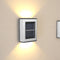 2pcs LED Solar Lights Wall-Mounted Waterproof Garden Lamps (Warm Light)
