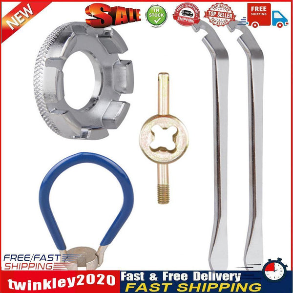 Multi-function Mountain Bicycle Spoke Wrench Tire Repair Tools Kit Set (C) Newly