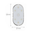 Car LED Touch Lights Wireless Auto Roof Ceiling Reading Lamp (Ice Blue)