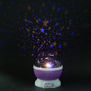 Rotating Projector Starry Night Lamp Projection LED Lights Xmas Gift(Purple