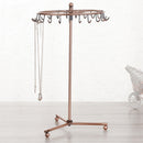 Rotating Jewelry Organizer Necklace Bracelet Display (Triangle Base Bronze)