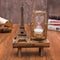 Wooden Desktop Eiffel Tower Sand Timer Brush Teeth Clock Hourglass Timer