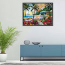 Coconut Tree By Sea Diamond Painting Kits Full Square Drill Home Wall Art Decor