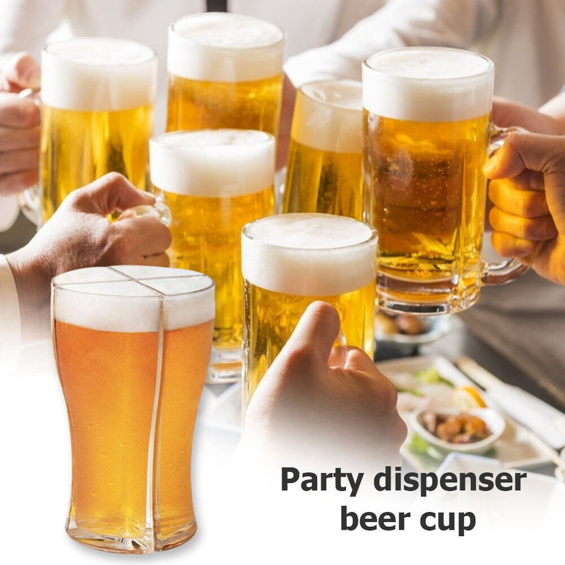 4pcs Creative Acrylic Liquor Divider Liquor Dispenser Glass for Party (B) Newly