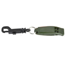 Dual Frequency Emergency Whistle with Hook Portable Rescue Whistle (Army Green)