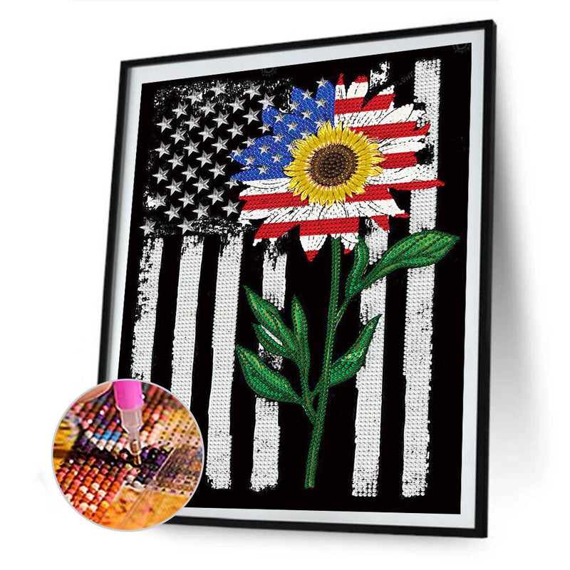 5D Diamond Painting Kit Sunflower Partial Special Shape Drill DIY (YXC082) Newly