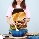 Kitchen Aprons for Women Men Household Baking Linen Cook Hamburger Tablier