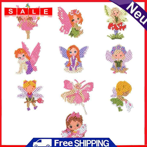 DIY Cartoon Full Drills Round Diamond Painting for Children Cup Book Phone Decor