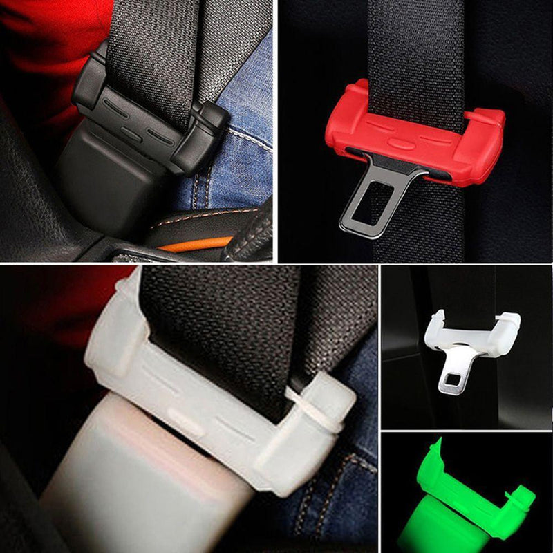 Auto Car Seat Belt Clip Buckle Protective Covers Anti-Scratch Case (Red)