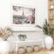 DIY Paint By Number Kit Iron Tower Pink Flowers No Frame Home Decoration