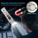 Mini Keychain Torch w/ USB Rechargeable Emergency Flashlight Buckle (White)