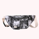 Fashion Women Canvas Sports Shoulder Chest Bag Tie Dye Mini Fanny Packs Purse