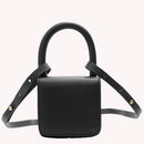 Children PU Mini Messenger Bag Lady Casual Flap Crossbody Bag (Black)