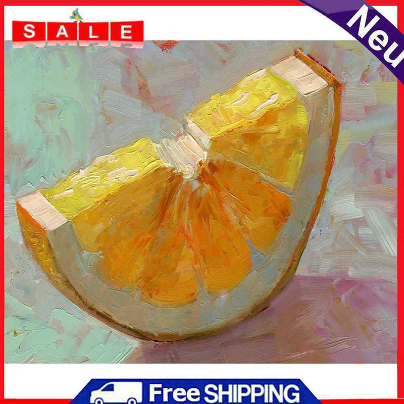 Handmade DIY Hand Painted Paint By Numbers Oil Canvas Pictures Fruit Orange Kit
