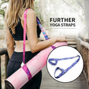 Yoga Mat Strap Belt Adjustable Shoulder Fitness Carrying Bel (Blue Flower) Newly