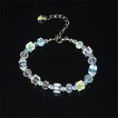 Exquisite Romance Auroras Crystal Bracelet Shinny Link Chain Geometric Shape