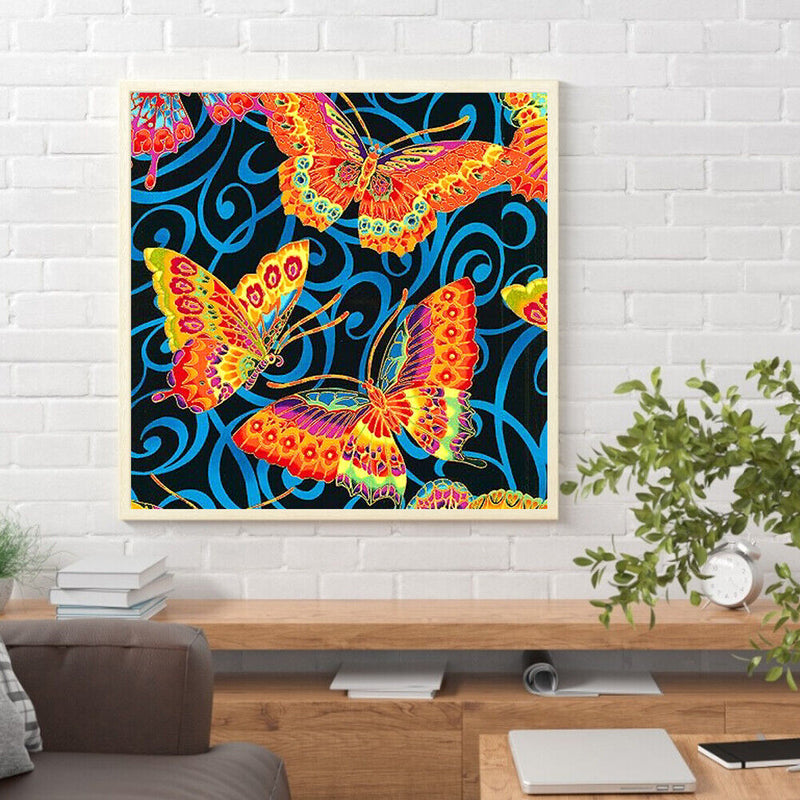 5D DIY Full Round Drill Diamond Painting Colorful Butterfly Rhinestone Art