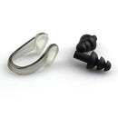 Anti-noise Waterproof Swimming Protective Earplugs + Nose Clip Kits (Black)