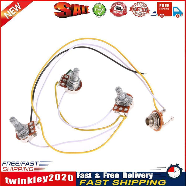 1 Set Guitar Electronic Circuit Wiring Harness-Prewired for JB Bass Guitar Newly