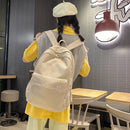 Fashion Classic Backpack Women Girls Solid Student Large Capacity School Bags