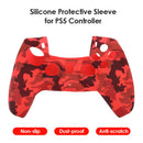 For DualSense Skin Camouflage Silicone Case Cover for PS5 Controller (Red) Newly