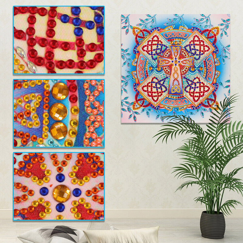 DIY 5D Mandala Flower Part Drill Special Shape Diamond Painting Kit (UP100)