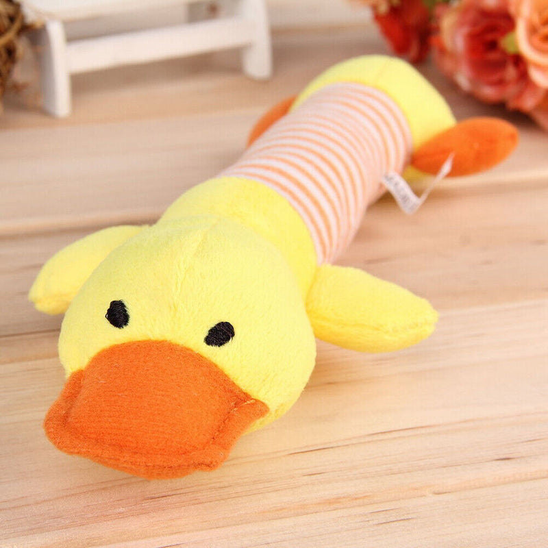 Pet Puppy Chew Squeaker Squeaky Plush Sound Ball For Dog-duck