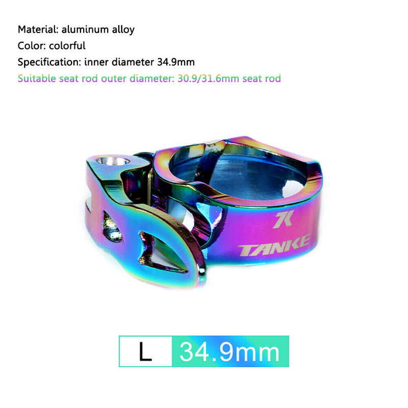 MTB Bike Seatpost Clamp Aluminum Alloy Road Bicycle Seat Tube Clip (34.9mm)