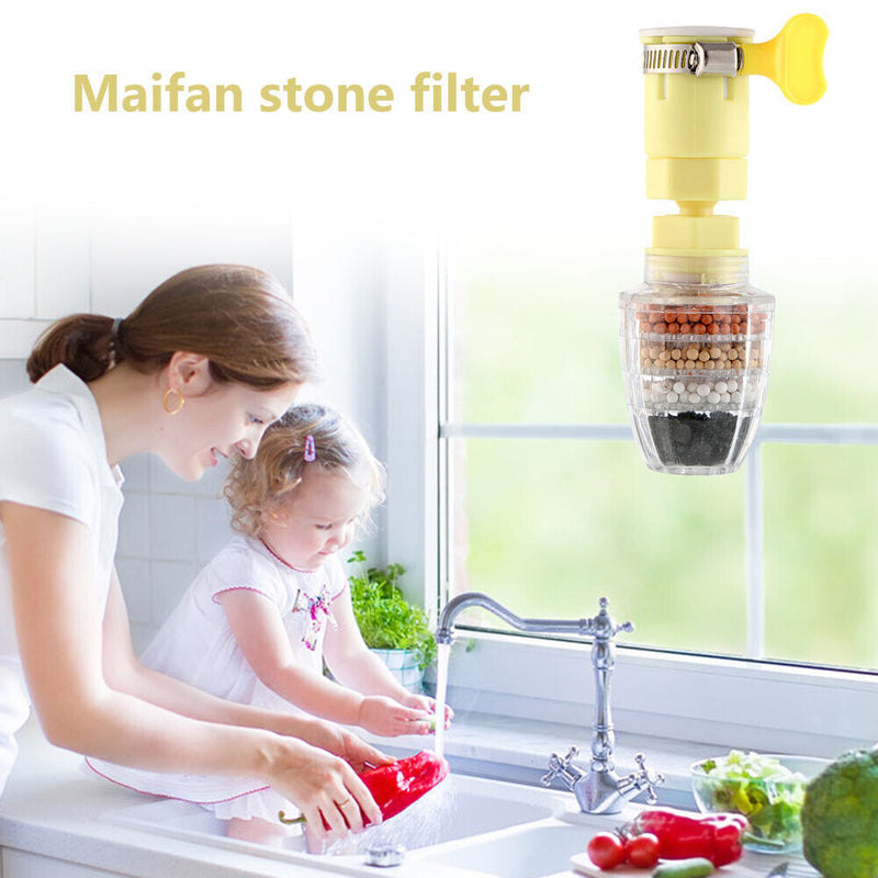 Kitchen Faucet Spouts Sprayer Shower Tap Water Filter Purifier (Yellow) Newly