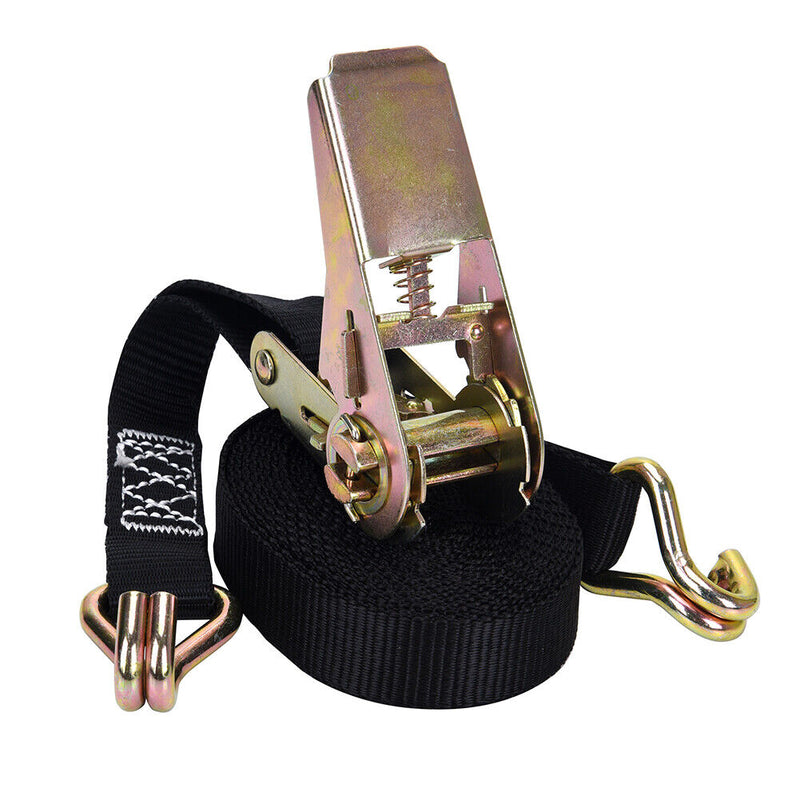 Heavy Duty Kayak Canoe Tie Down Ratchets Hook Strap Luggage Lashing Rope Belt