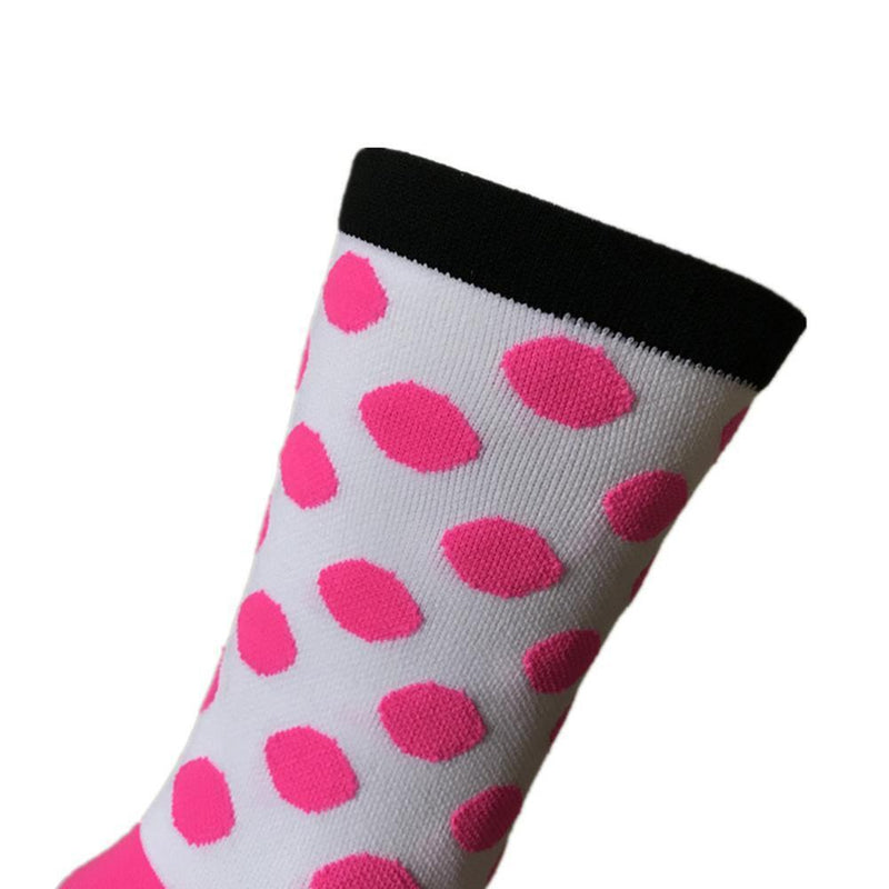 Women Men Cycling Soccer Socks Striped Dot Print Outdoor Sports Basketball Socks