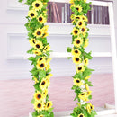 Yellow Sunflower Chain Garland 8.5 ft Silk Wedding Gazebo Arch Flowers Dec hot.