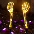 Halloween Skeleton Hands Decoration Glowing Light Hand Arms Garden Light~