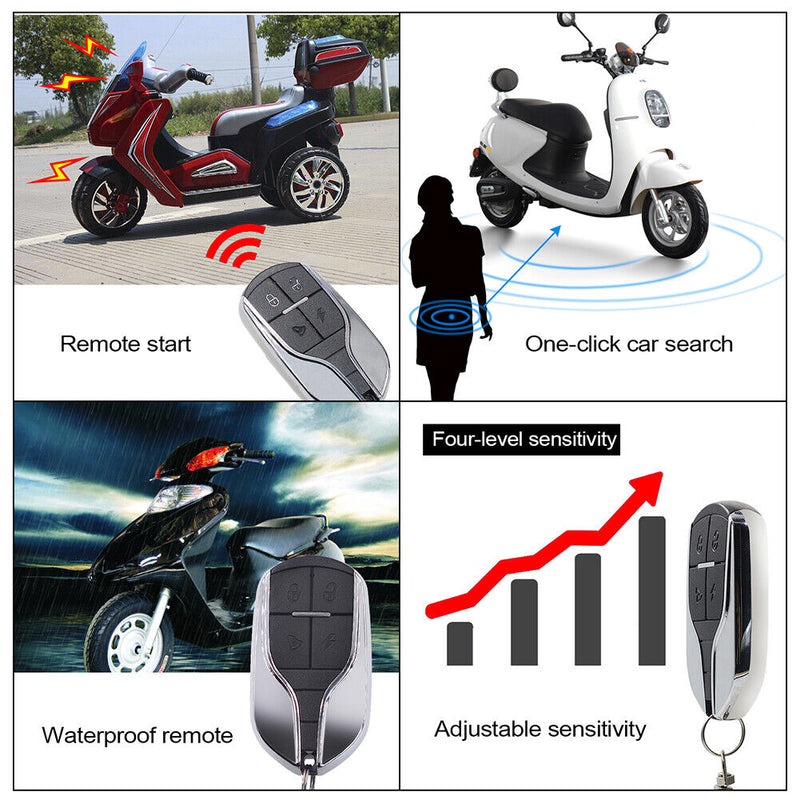 Electric Scooter Alarm Wireless Remote Control Anti-Theft Motorcycle Horn L