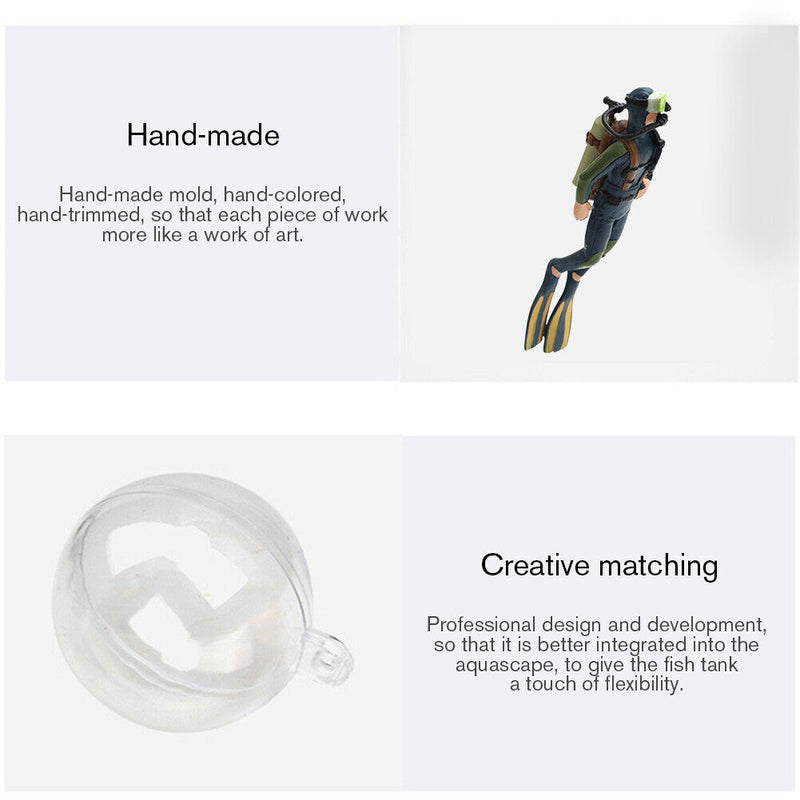 Diver Fish Tank Ornaments Aquarium Landscape Decoration (Orange Long Leg) Newly