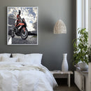 Motor Man Canvas Painted Oil Paint By Numbers Wall Art Modern DIY Bedroom Decor