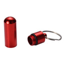 Portable Aluminum Pill Bottle Box Case Waterproof Tablets Drug Holder Keychain