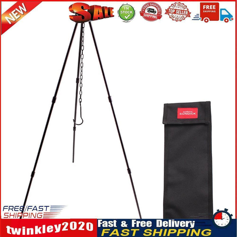 SUNDICK Aluminum Alloy Hanging Cooking Pot Outdoor Camping Cookware Tripod Newly