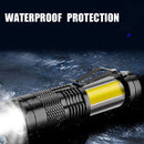 Mini Rechargeable LED Flashlight XPE+COB Waterproof Zoomable Work Light Newly