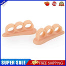 2pcs Elastic Hammer Toe Separator Pads Hallux Valgus Straightener (Beige)