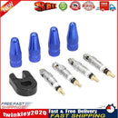 4pcs Presta Valve Stem Caps+ 4pcs Valve Cores+ Wrench Tool Kit (Blue) Newly