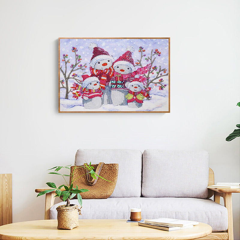 Diamond Painting Kit 5D Special Shaped DIY Christmas Snowman Pictures Craft
