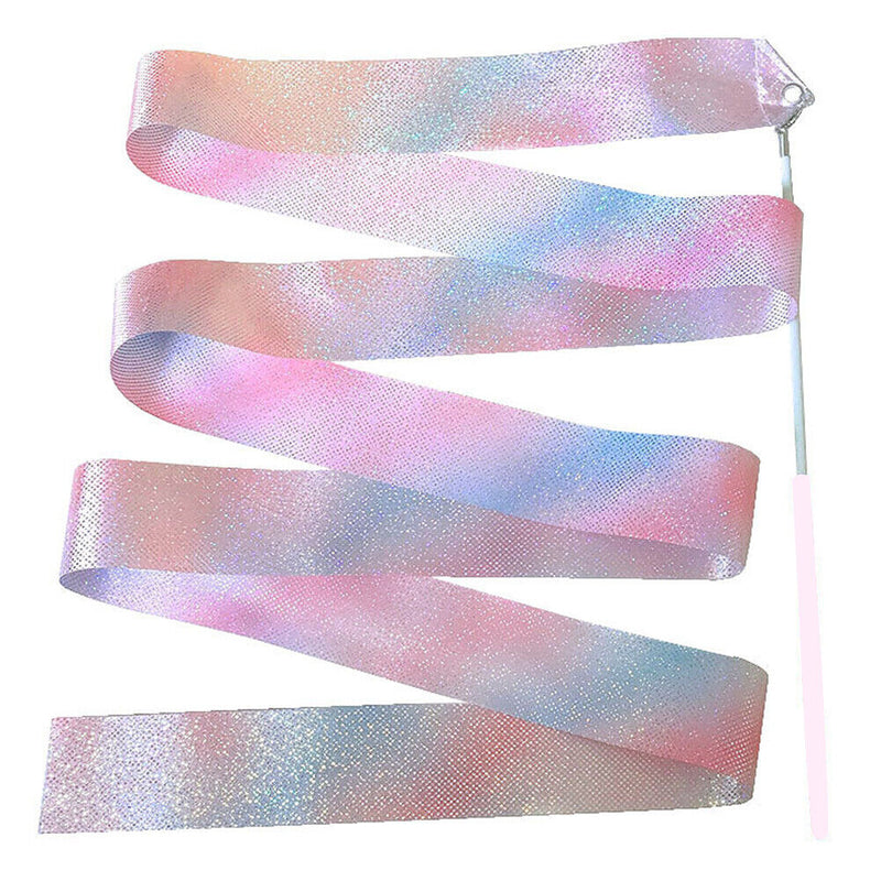Gym Ribbons 4 Meters Gymnastics Ballet Streamer Twirling Rod Stick Flashing Star